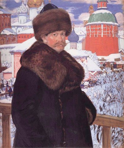 Self-portrait by Boris Mikhailovich Kustodiev